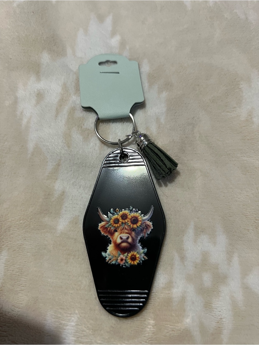 Highland Cow Keychain 🌻